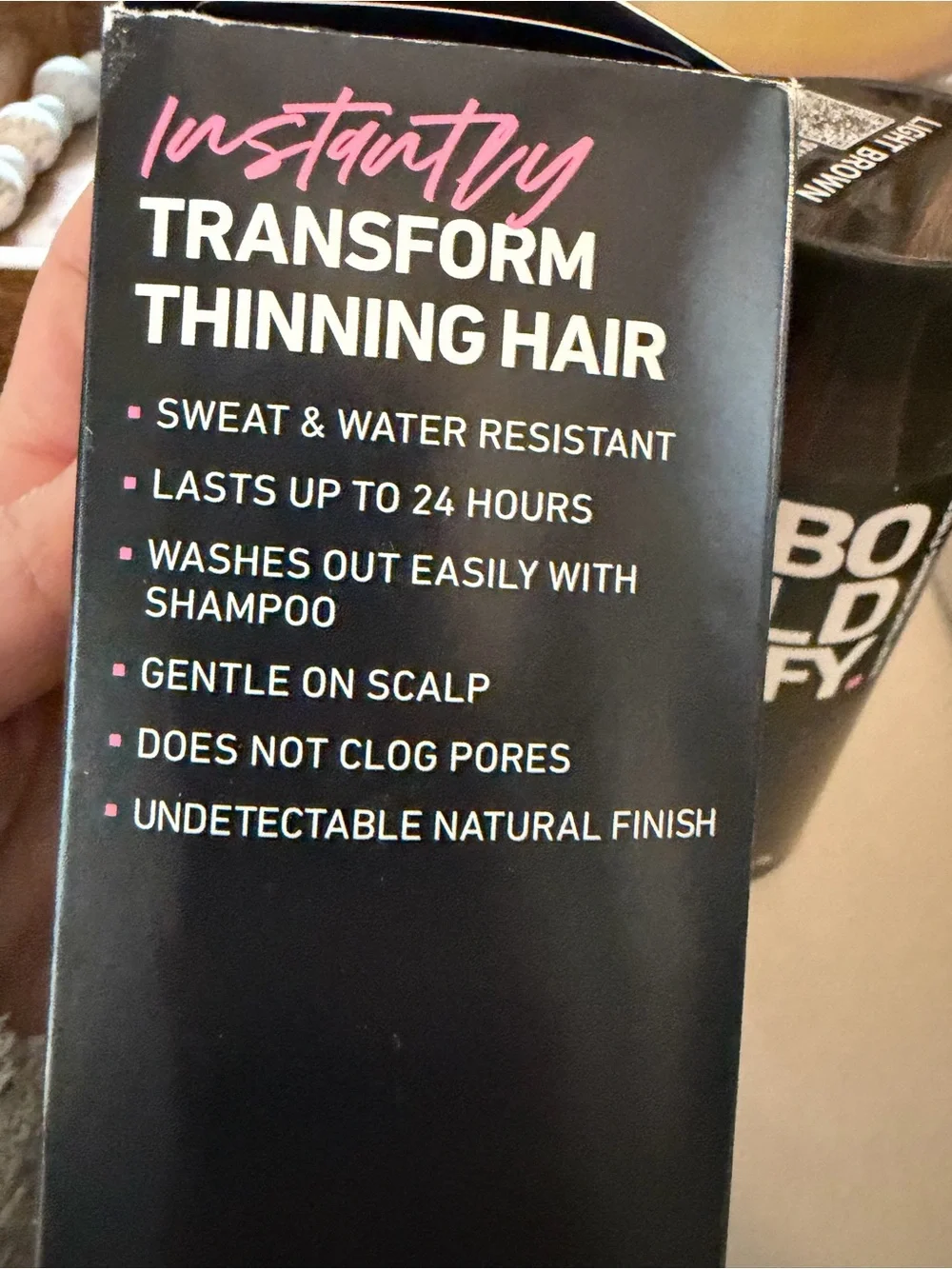 BOLDIFY Hair Thickening fibers in light brown for Thinning Hair 28 g